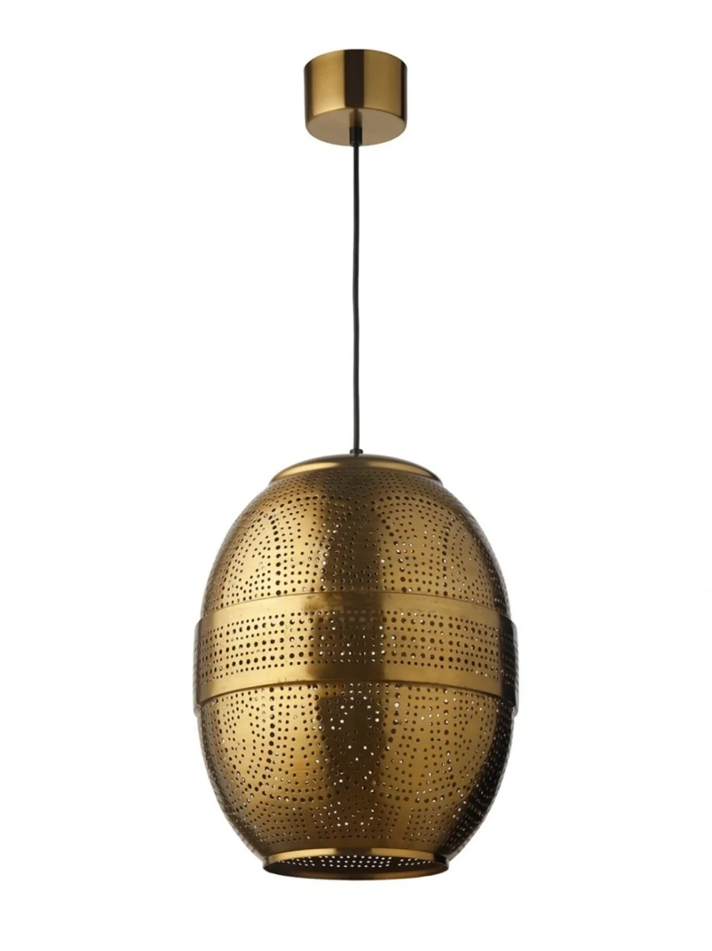ANROPA pendant lamp, brass color , hole pattern nel
